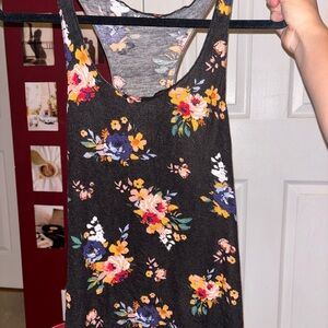 Floral Racerback Flowy Tank Top
